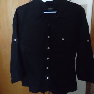 TALBOTS/ pure Irish linen shirt